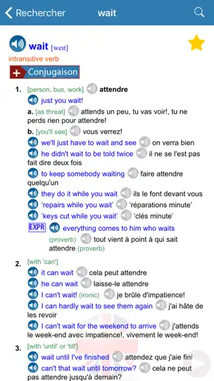 Dictionnaire Anglais/Français iPhone-skjermbilde 4