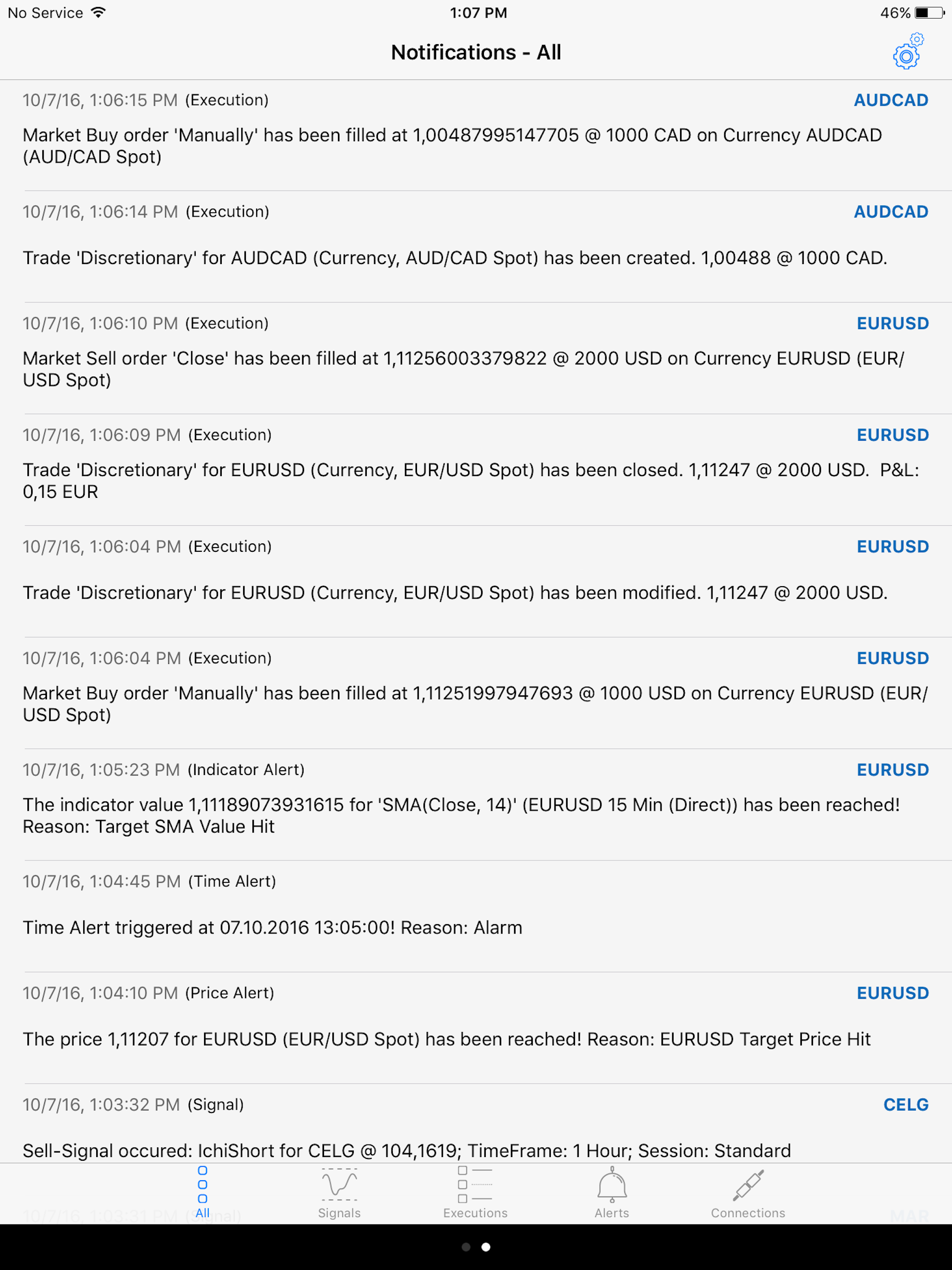 AgenaTrader Notifier screenshot 7