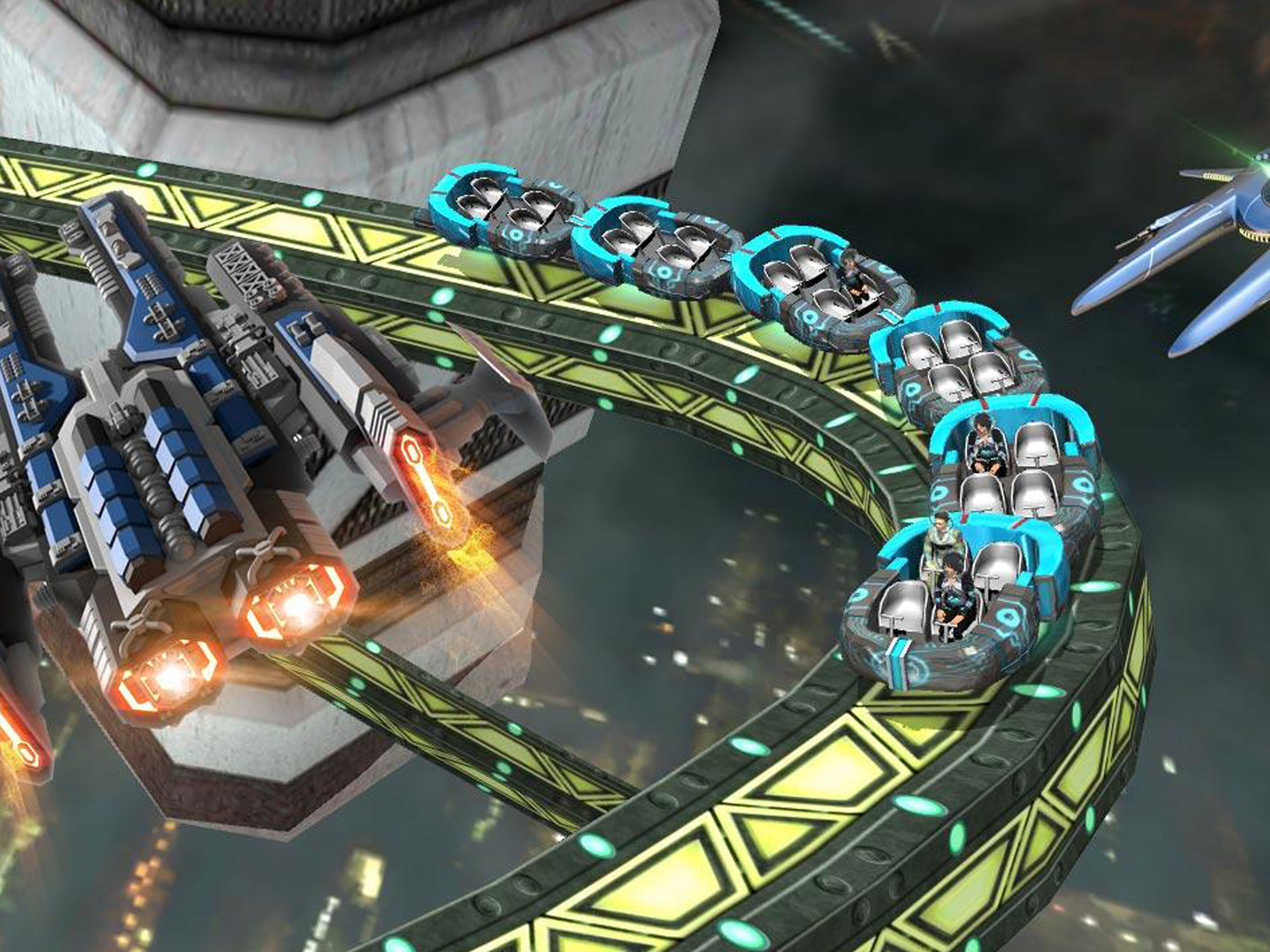 RollerCoster Simulator Space. Ride The 6 Parck Amusement Theme Mania