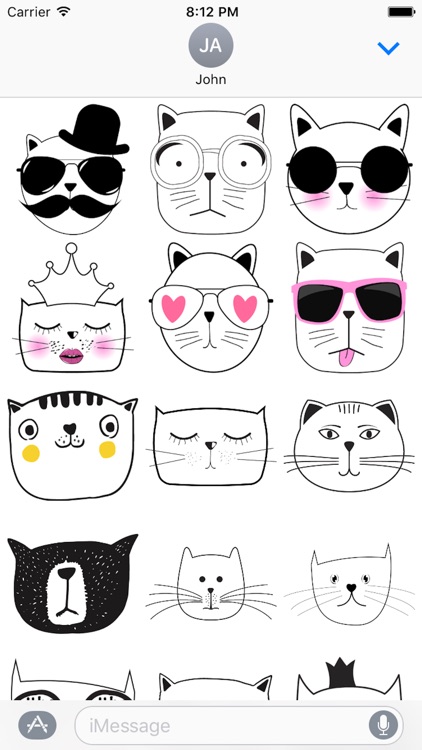 Cat Emotion Cute Sticker Pack 01