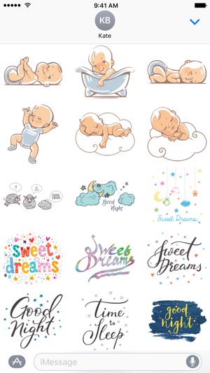 晚安，甜蜜的夢貼紙(圖1)-速報App