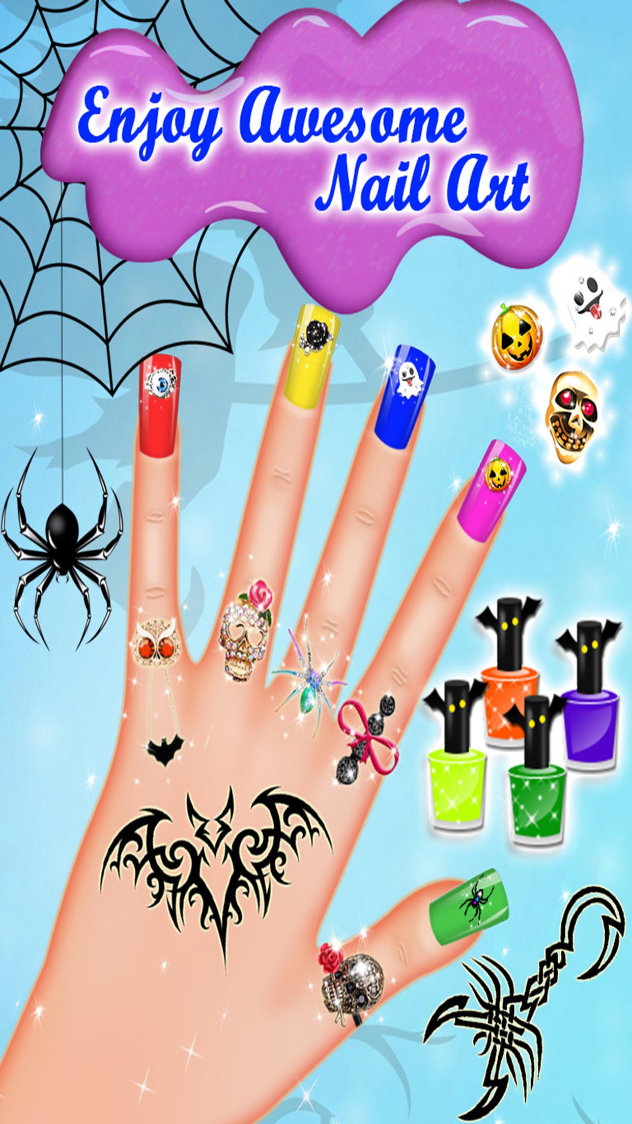 Monster Nail Salon - Halloween Girls Nail Art