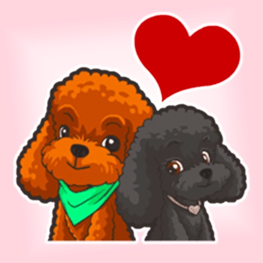 Lovely Poudle Couple • Stickers & Emojis icon