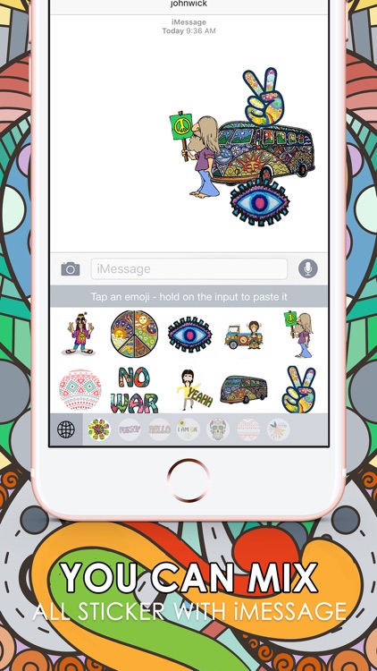 Hippie Emoji Stickers Keyboard Themes ChatStick