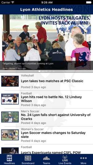 Lyon College Athletics(圖2)-速報App