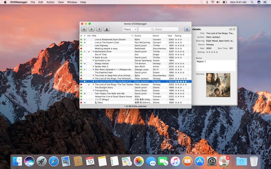 #1. DVDManager (macOS) By: Fennel Software