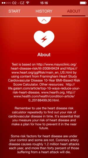 Heart Test - risk calculator of heart attack on the App Store