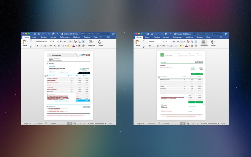 Invoice Design - Invoice Templates for Word thumbnail 1