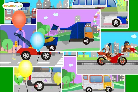 くるま, トラック, しょうぼうしゃ -子供のためのゲームのおすすめ画像5
