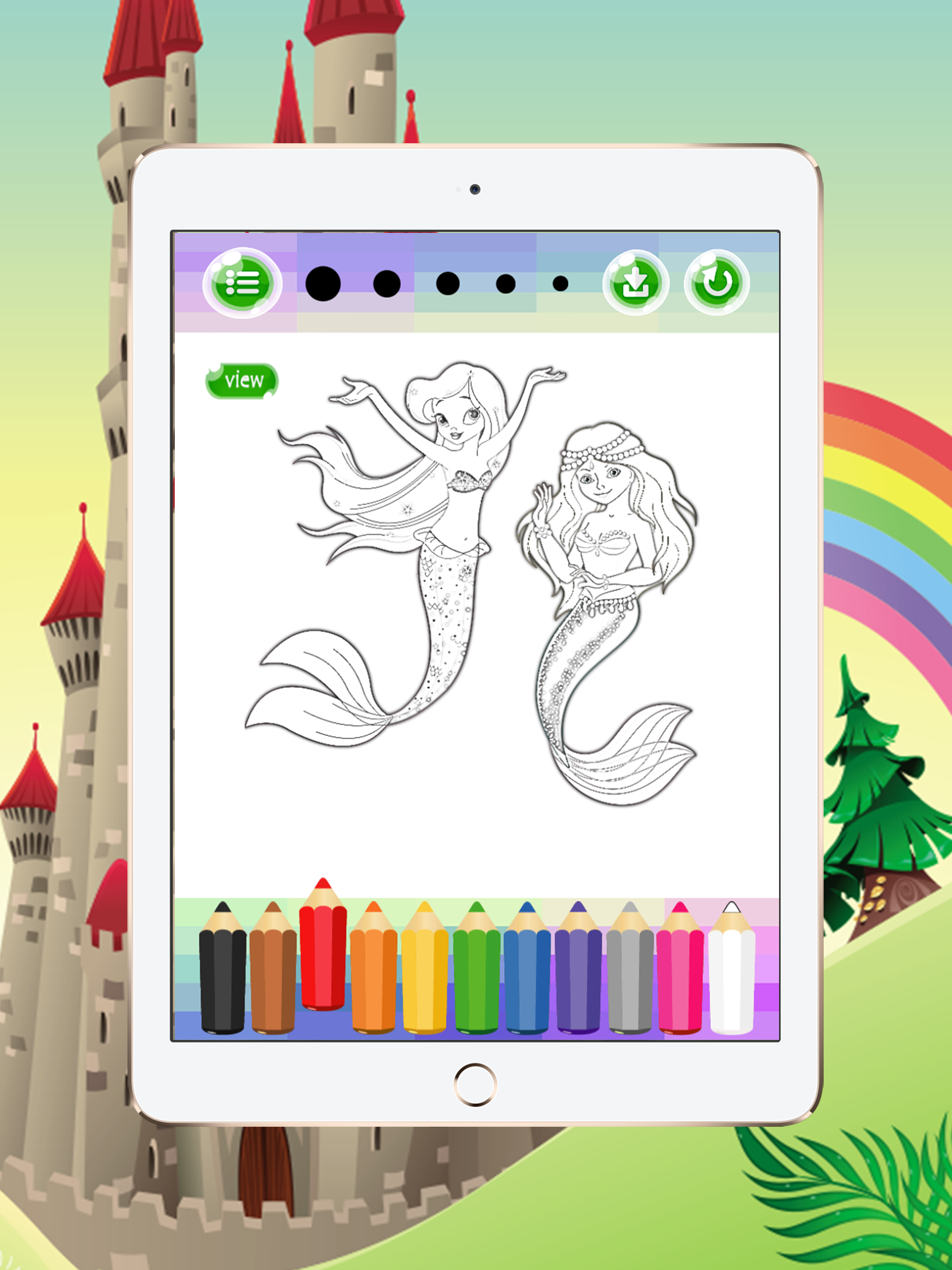 Mermaid Coloring Book Game For Adults & Kids Spree