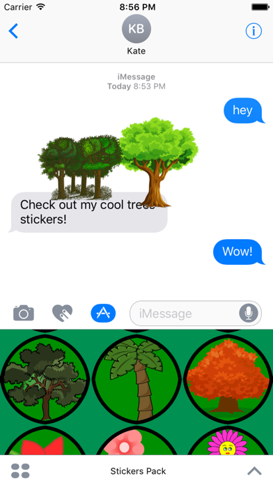 Screenshot #1 pour Tree Stickers For iMessage