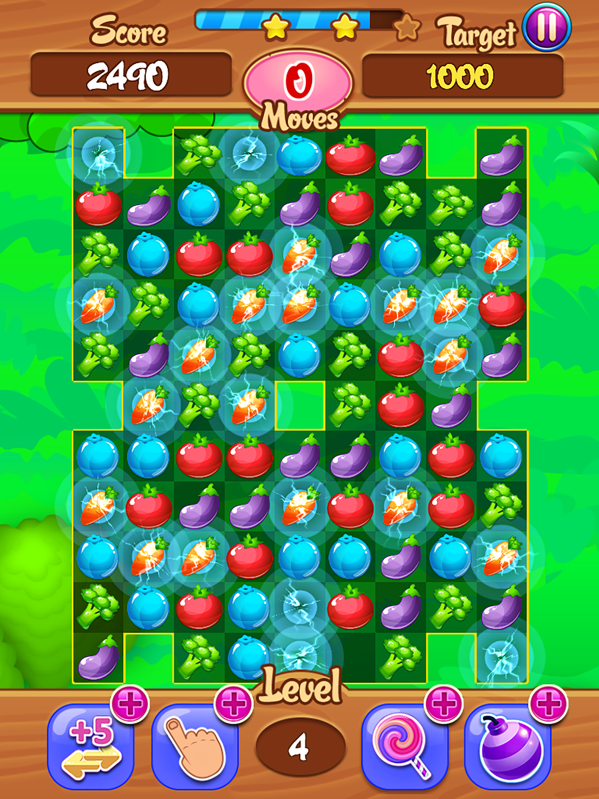 Farm King - Vegetable Match 3 Game