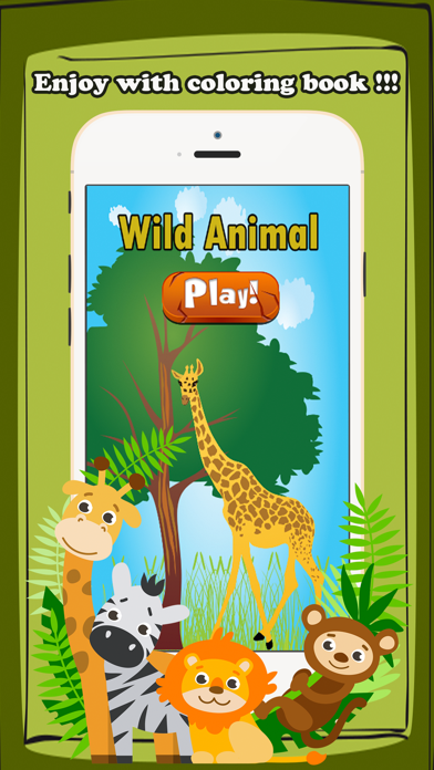 Wild Animals Coloring Book Kids Educational Games app screenshot