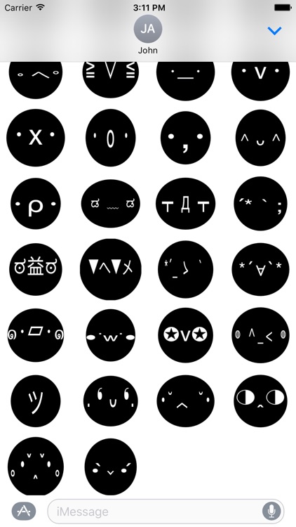 Black 2! Animated Face Emoji Stickers for iMessage