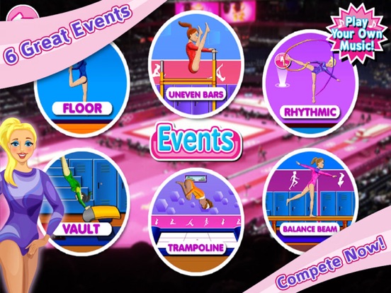 Elite Gymnastics Events Games iPad app afbeelding 1