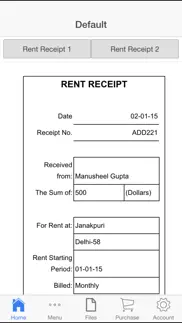 rent receipt iphone screenshot 1