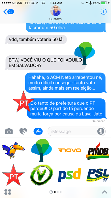 Sticker dos Partidos Screenshot 2 - AppWisp.com