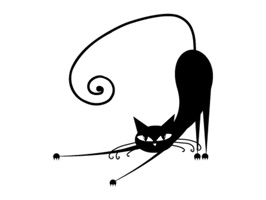 16 creepy fun cat stickers perfect for Halloween