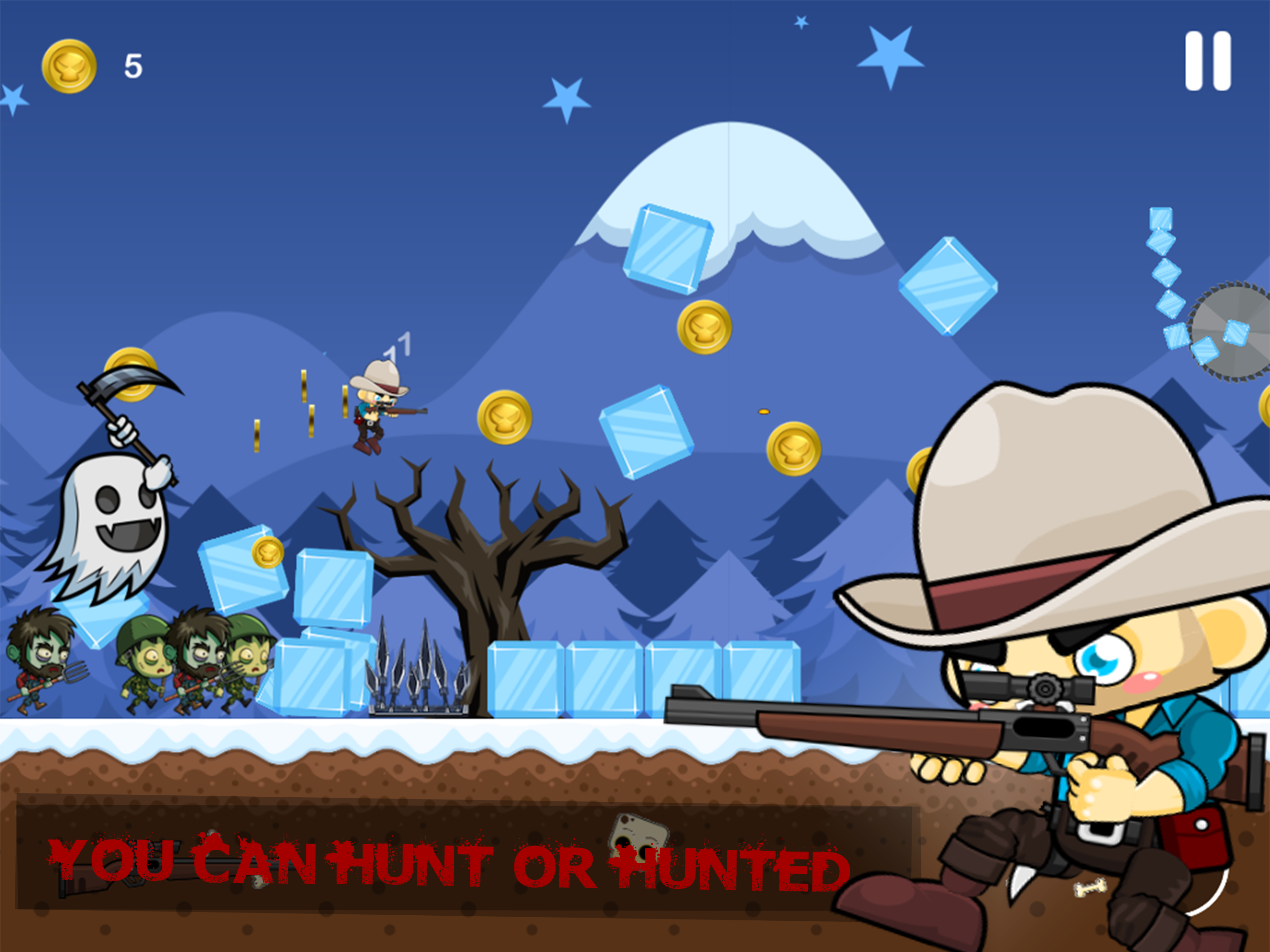 Zombies VS Hunter - Jump & Walking Crazy Cowboy screenshot 7