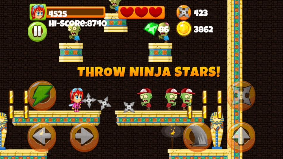 #4. Ninja Kid vs Zombies - 8 Bit Retro Game (iOS) 由: Volkan Kutlubay
