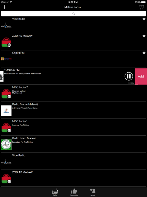 Malawi Radio iPad screenshot 4 - Entertainment app