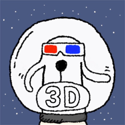 Space Dog 3D GIF stickers
