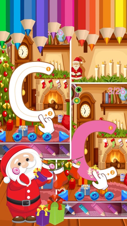 ABC Alphabet Tracing Easy Draw Color Christmas Day screenshot-3