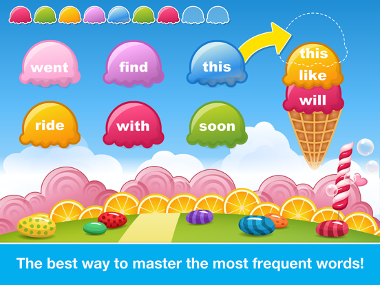 Sight Words Games in Candy Land - Reading for kidsのおすすめ画像3