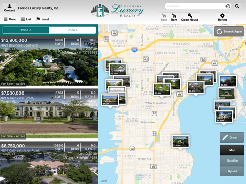 Florida Luxury Realty Home Search for iPad screenshot 2