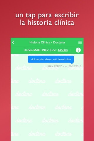 Doctana - Historias clínicas + Agenda Simple screenshot 2