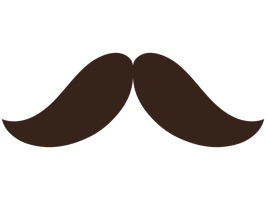 Lighten up your conversations with friends by adding a 'stache to it