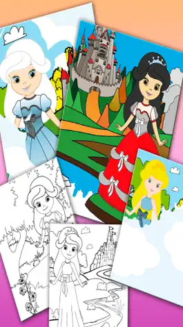 Game screenshot Paint princes in princesses coloring game mod apk