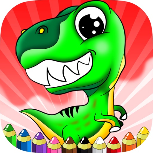 Dinosaurs Coloring Pages Drawing Painting For Kids icon