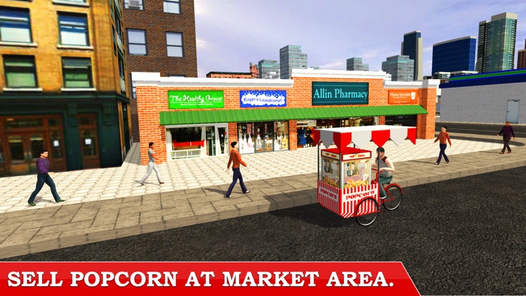 Popcorn Hawker 3D Simulation –Be City Delivery Boy