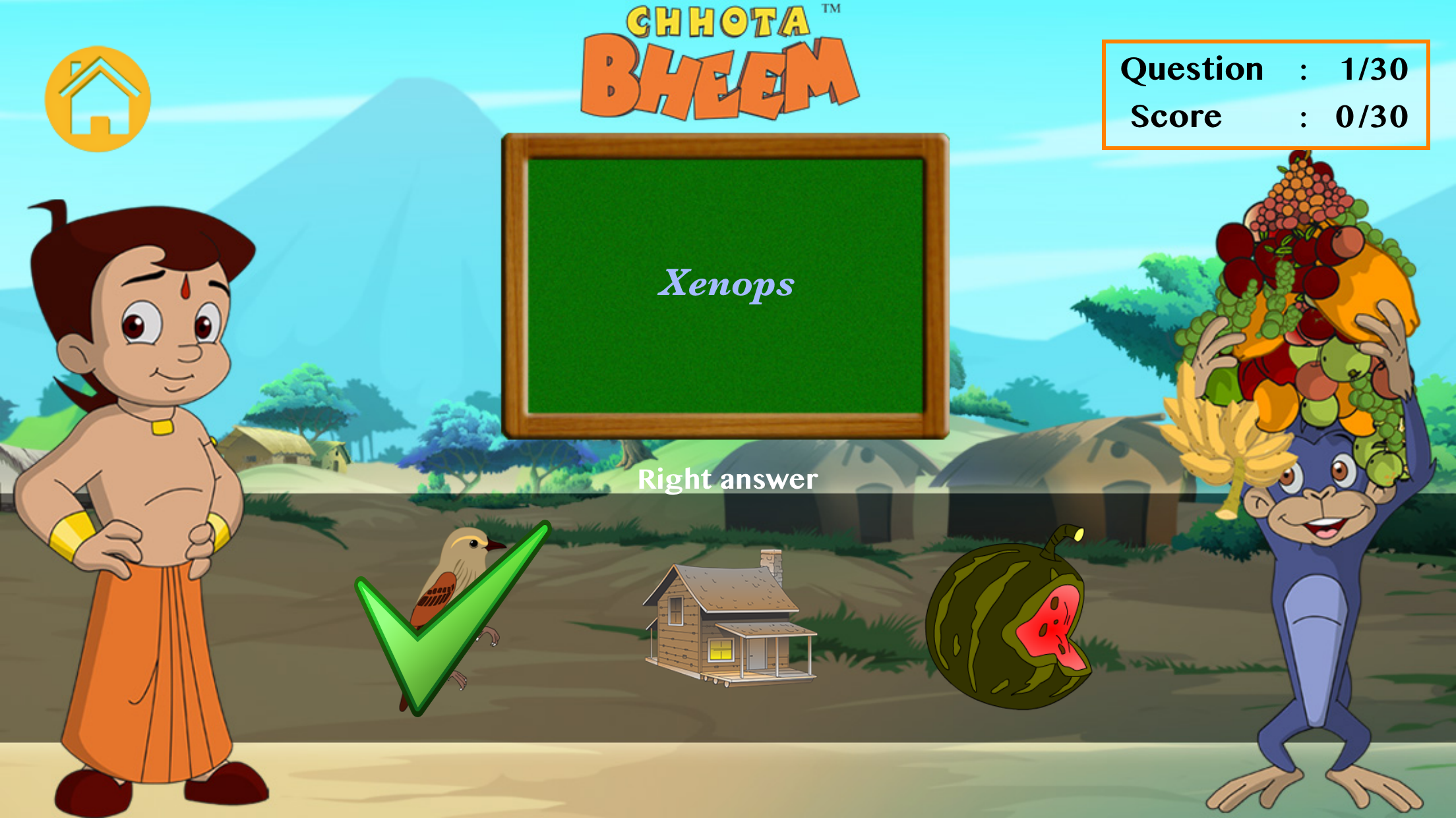 Words and Alphabets Game with Bheem