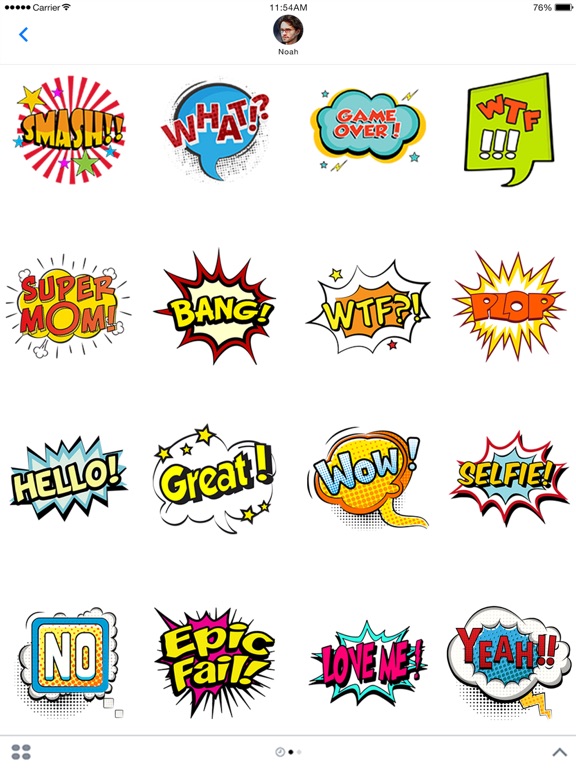 Screenshot #4 pour Comic Stickers For iMessage