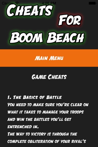 Cheats Guide For Boom Beach screenshot 2