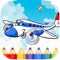 Airplane Coloring Book for Kids- Painting Games