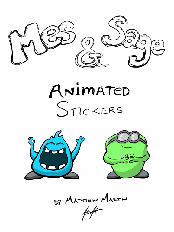 Mes & Sage iPad screenshot 1 - Stickers app