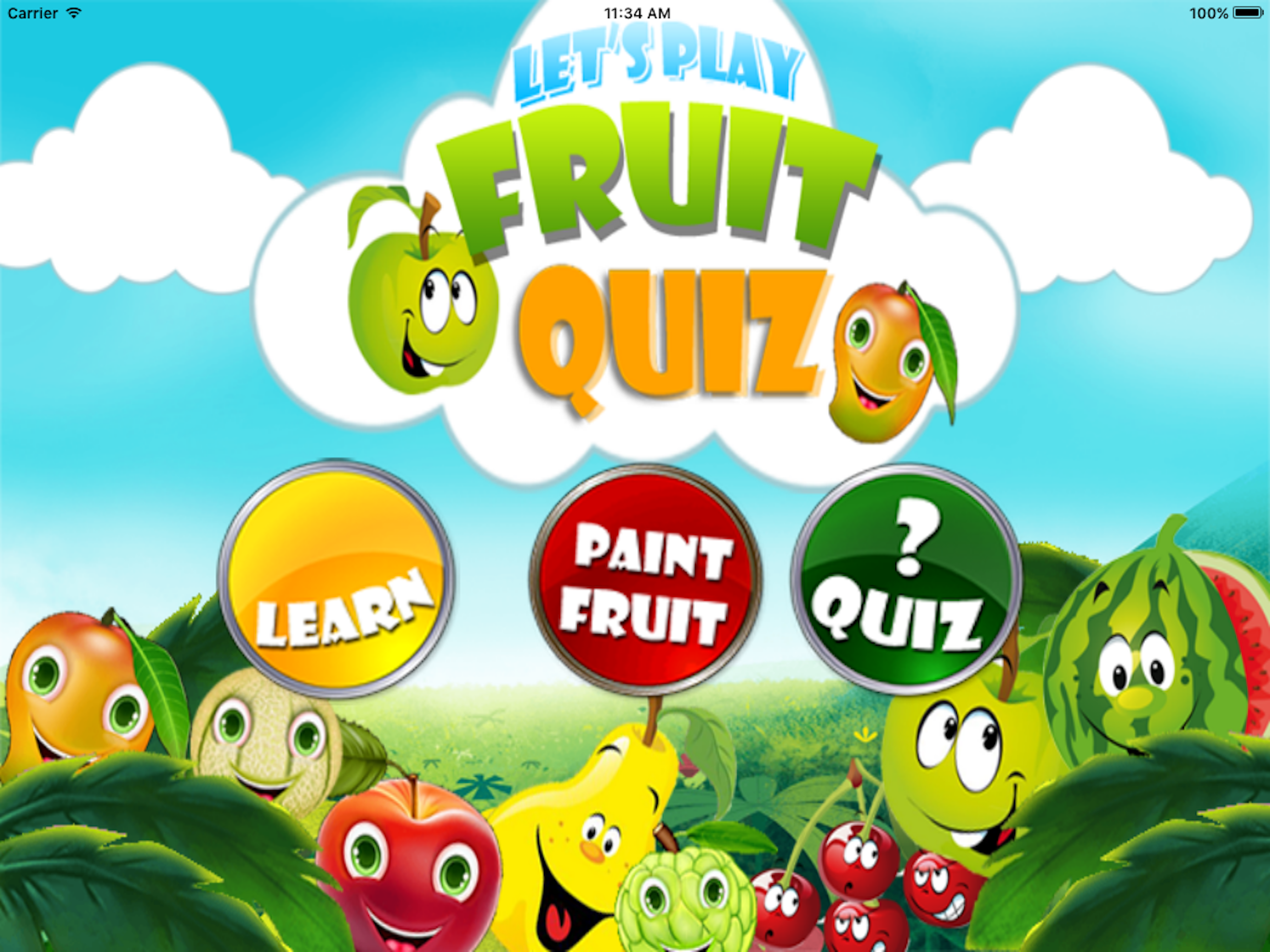 Fruit ABC Learning Toddler - flashcard & tracing