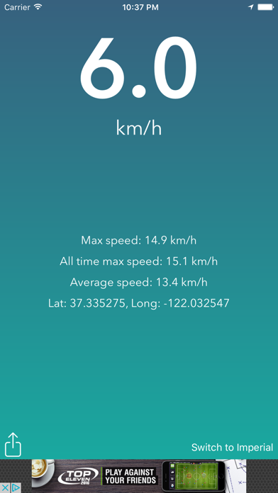 Screenshot #1 pour Simple Speed Meter
