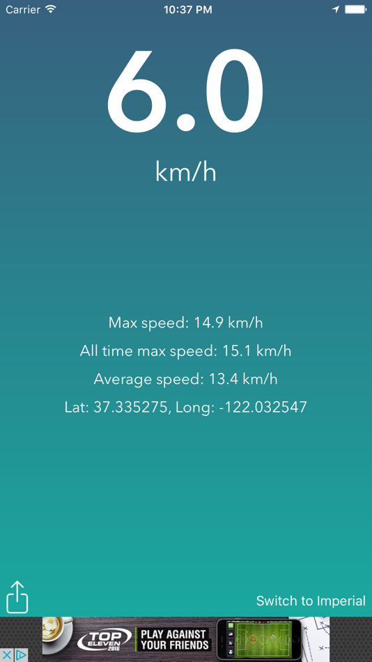 #1. Simple Speed Meter (iOS) 由: Leon Tucek