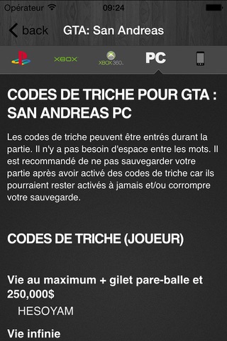 Cheats for GTA - for all Grand Theft Auto Games,GTA 5,GTA V. screenshot 3