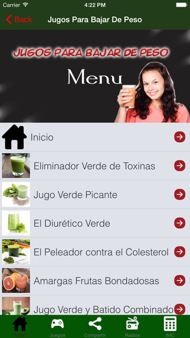 Jugos Para Bajar De Peso Screenshot 2 - AppWisp.com Jugos Para Bajar De Peso Screenshot 2 - AppWisp.com