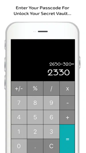 Secret Calculator - A Secret Photo Hide Vault screenshot 1