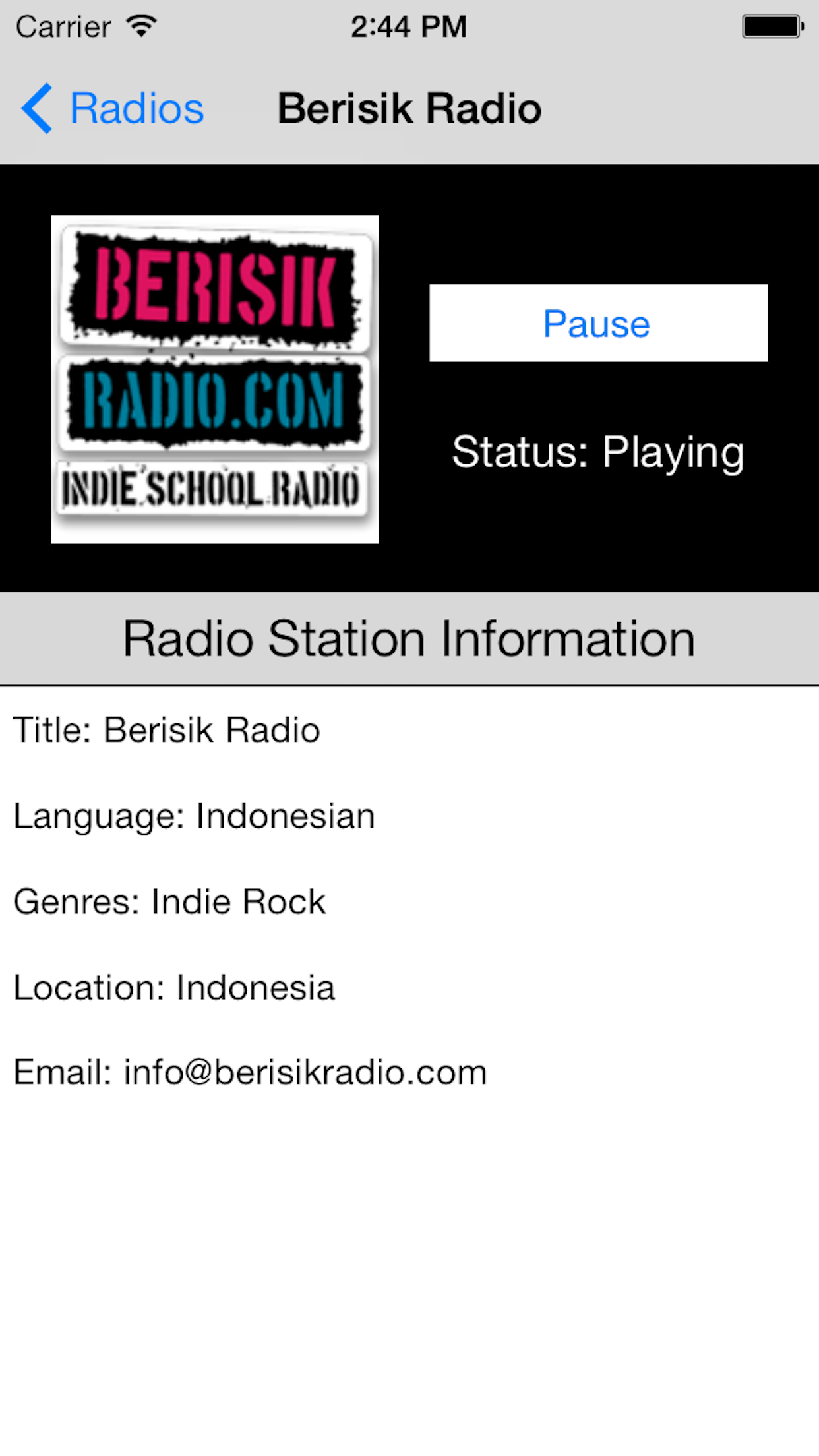Indonesia Radio Live Player (Bahasa Indonesian / Malay / Jakarta) screenshot 5