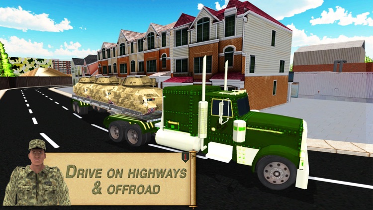 Tank Transporter Truck – Army cargo delivery sim screenshot-3