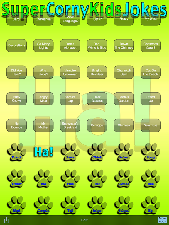 Super Corny Kids Jokes iPad screenshot