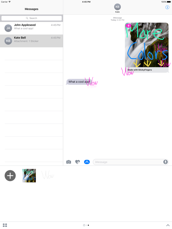Sticky Fingers: Draw Your Own iMessage Stickers iPad screenshot