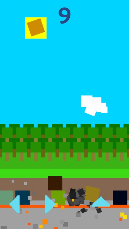 Little White Square : Do not touch the ground !